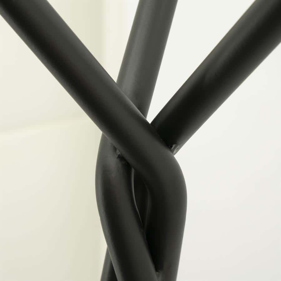 Ronde zwarte metalen meubelpoten met een moderne, minimalistische design, ideaal voor het maken van op maat gemaakte meubels in een eigentijdse interieurstijl.