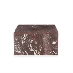 Rustieke marmeren bijzettafel in bruin met witte aders, modern en elegant ontwerp, perfect voor woonkamer en interieurdecoratie.