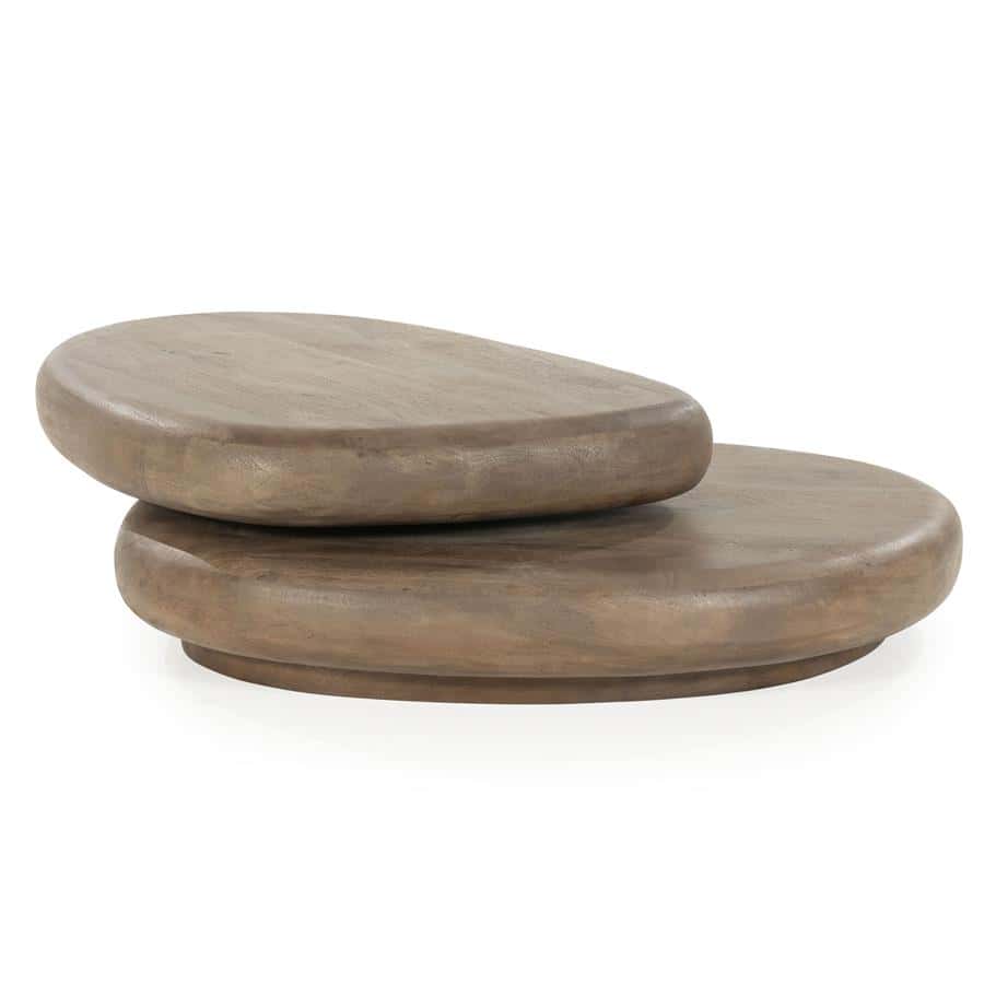 Kleurenhouten minimalistische salontafels set, natuurlijk tafelontwerp, modern Scandinavisch interieur Accessoires.