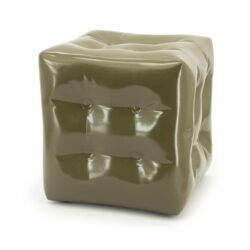 Omeubelpouf in luxe metallic afwerking, modern design, comfortabele zitmeubel, Mokana Meubelen, perfect voor trendy interieurdecoratie.