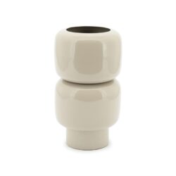 Elegante witte bloemenvaas van keramiek, modern design en hoogwaardig afwerking. Perfect voor een stijlvolle interieurdecoratie of als cadeau.