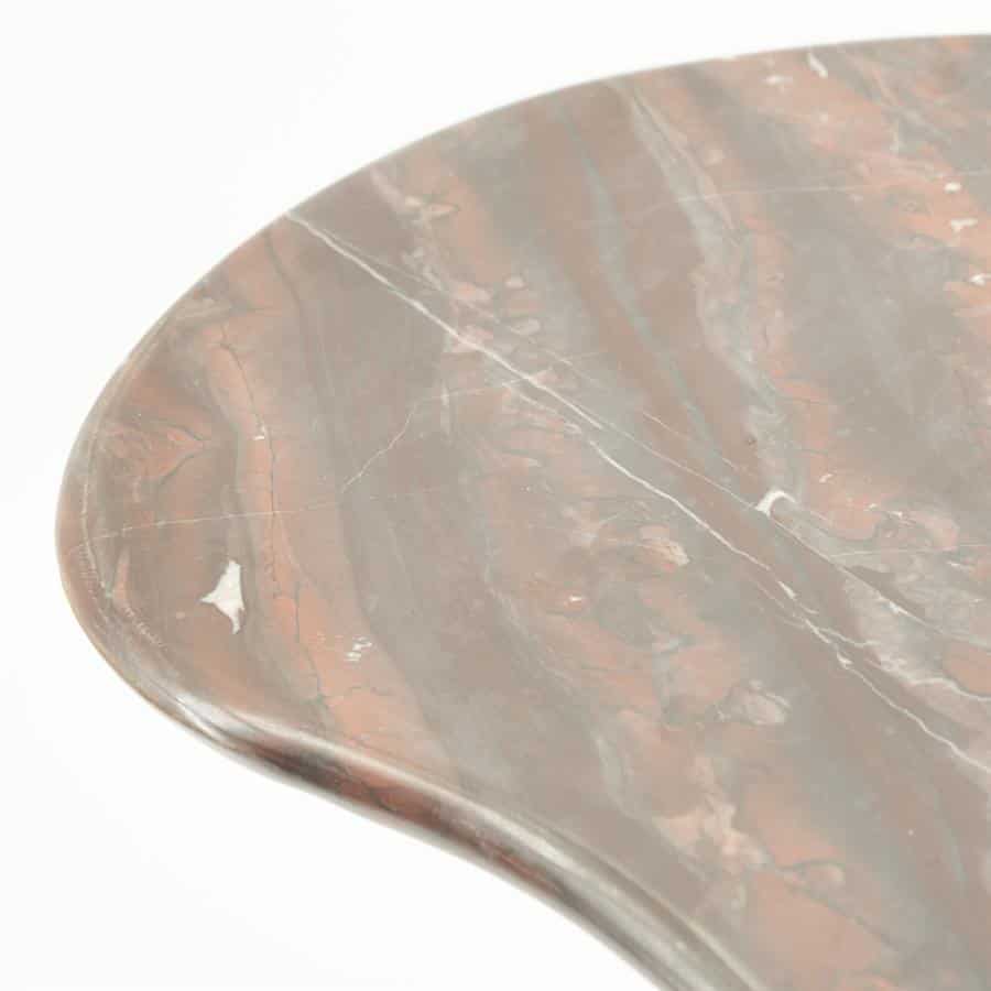 Walnoot marmeren tafelblad, elegant en luxe ontwerp, stevige afwerking, perfect voor woon- en eetkamers, gemaakt door Mokana Meubelen.