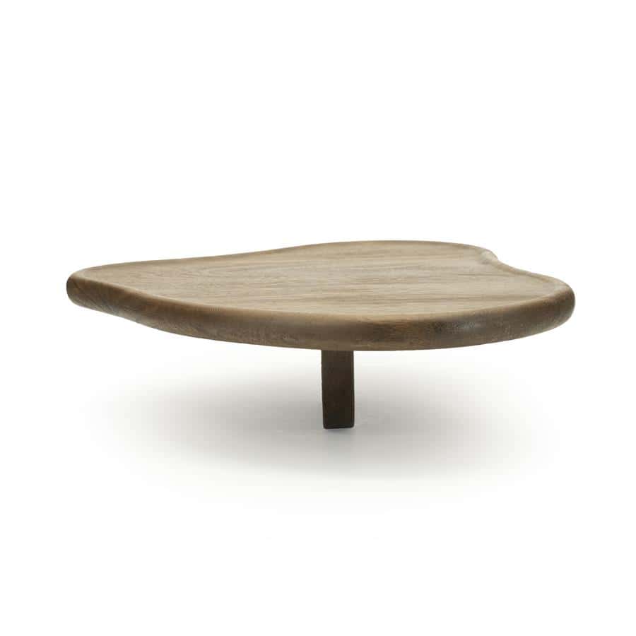 Ronde houten salontafel met uniek design, perfect voor modern interieur, gemaakt van duurzaam hout, handcrafted meubel, minimalistisch en stijlvol.