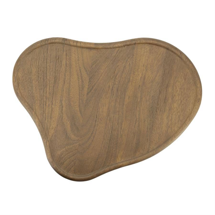 Natuurlijke houten serveerplaat in hartvorm, perfect voor kaas en tapas, handgemaakt van hoogwaardig hout, stijlvolle accessoire voor iedere keuken of eettafel.