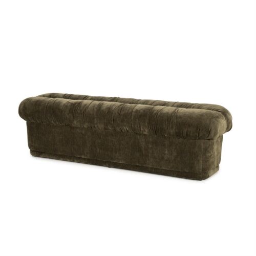 Hardeps sofa bank in groen fluwelen stof, modern design, comfortabele zithoek voor woonkamer of lounge.