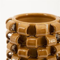 Kunststof keramische look plantenpot, gegoten, terracotta kleur, decoratieve tuin bloempot, street art, design, vintage stijl, woonkamer, terras, buiten- of binnengebruik, handgemaakt.