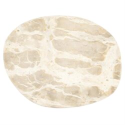 Luxe marmeren tafelblad met natuurlijke beige en crème tinten, perfect voor elegante interieurdecoratie.