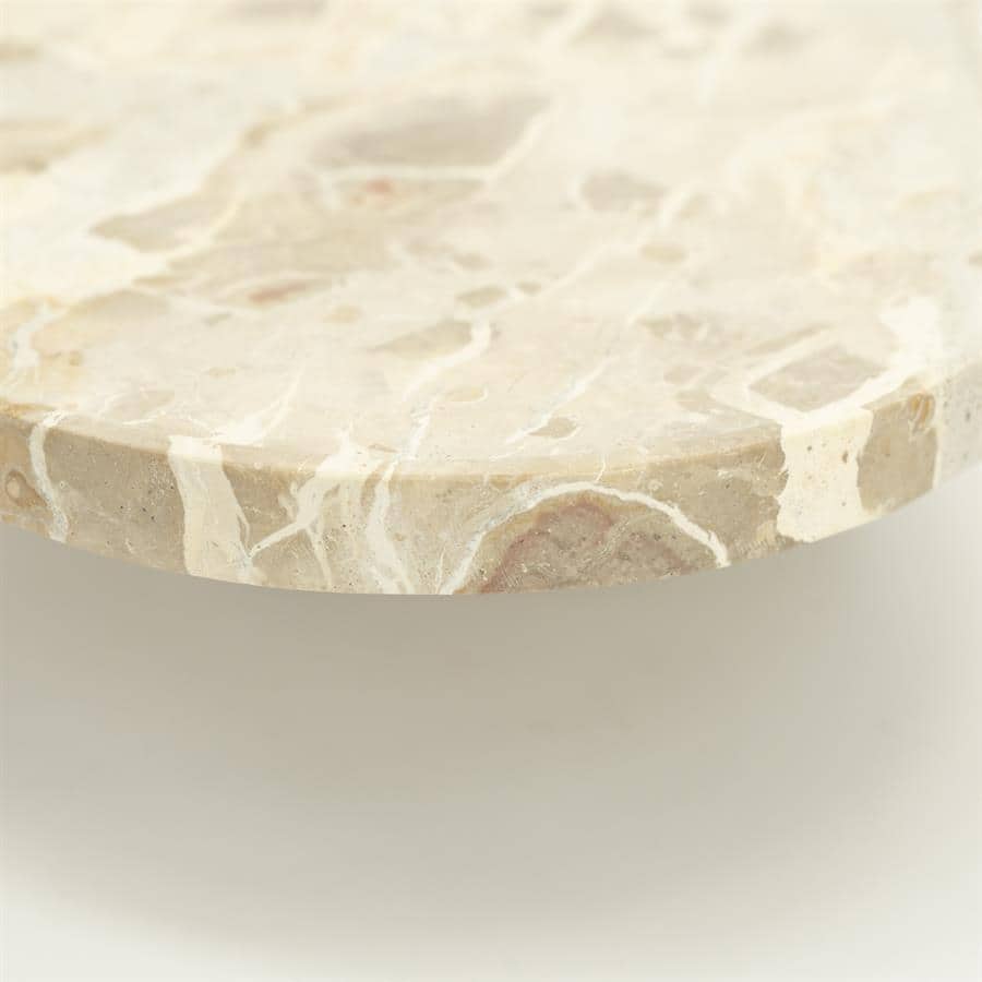 Tisch bovenkant van marmer met beige en crèmekleurige marmerpatroon, elegant en luxe design, gemaakt door Mokana Meubelen, geschikt voor stijlvolle interieurs.