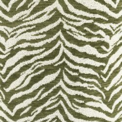 Zebra print stof in groen en wit, perfect voor interieur decoratie en meubels.