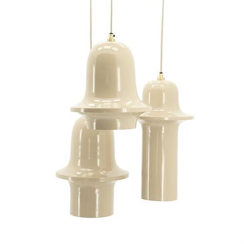Stijlvolle moderne hanglamp van Mokana Meubelen in een elegante beige kleur, perfect voor een eigentijdse interieurstijl.