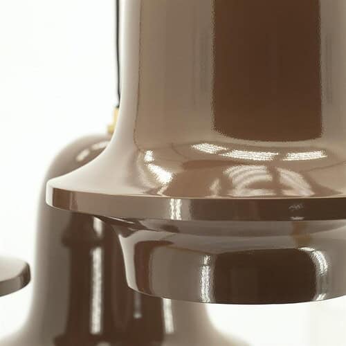 Aanrechtblad van prachtige glanzende bruin getextureerde houtfineermogelijkheden.