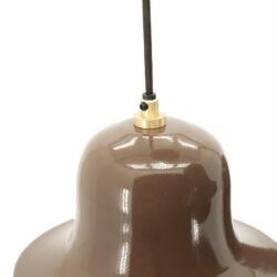 Gereserveerde schitterende plafondlamp met een bruin gelakt metalen afwerking en elegante gouden details, perfect voor een moderne en stijlvolle interieurdecoratie.