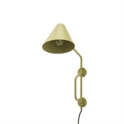 Moderne wandlamp met verstelbare arm en beige kap, geschikt voor woonkamer of slaapkamer. Perfect voor sfeervolle verlichting en designinterieurs.