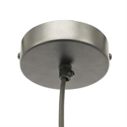 Eettafel plafondlamp in industrieel metalen design met afgeschermd licht, perfect voor moderne woon- en eetkamers.