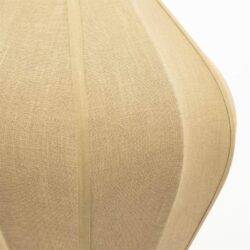 Lichtbruine stoffen lampenkap met ronde contour en textuur, geschikt voor gezellige woonkamer en eetkamer decors.