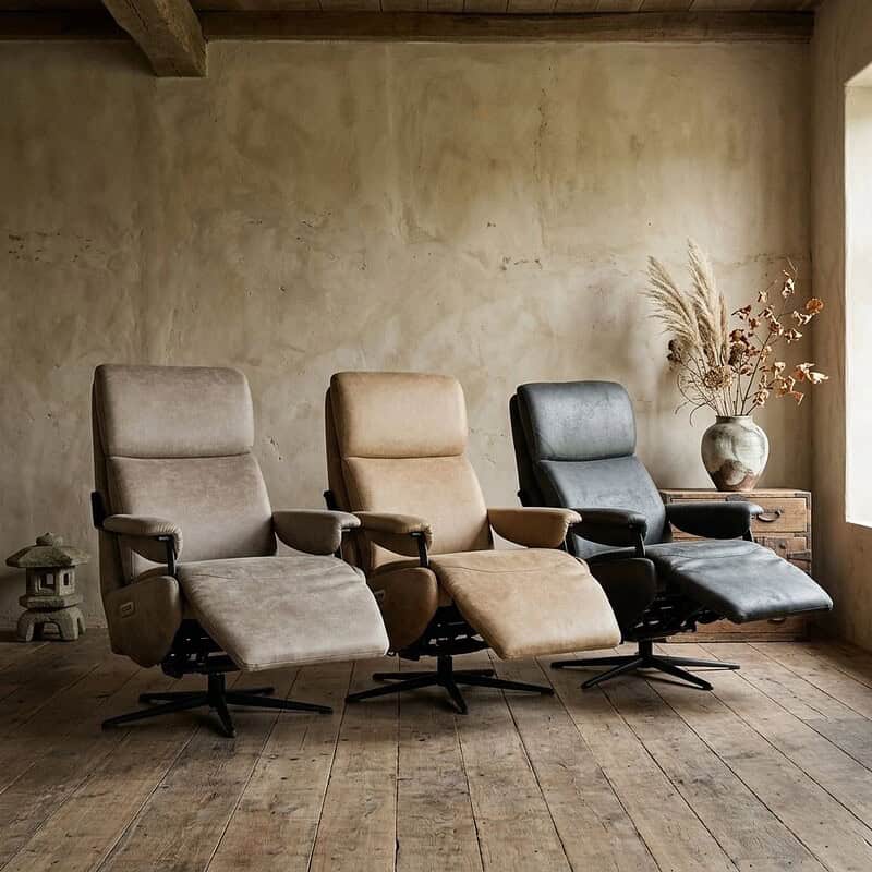 Relaxfauteuil Theo Bull Ecoleder, hoofdfoto