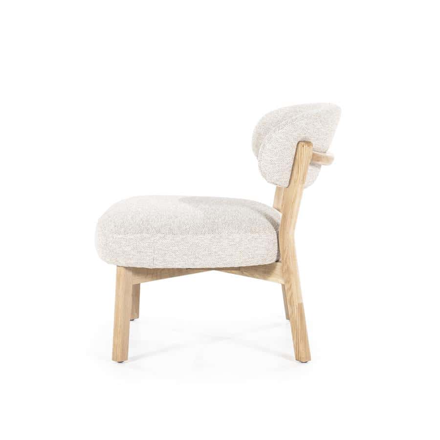 Fauteuil Mikky naturel - taupe Moon
