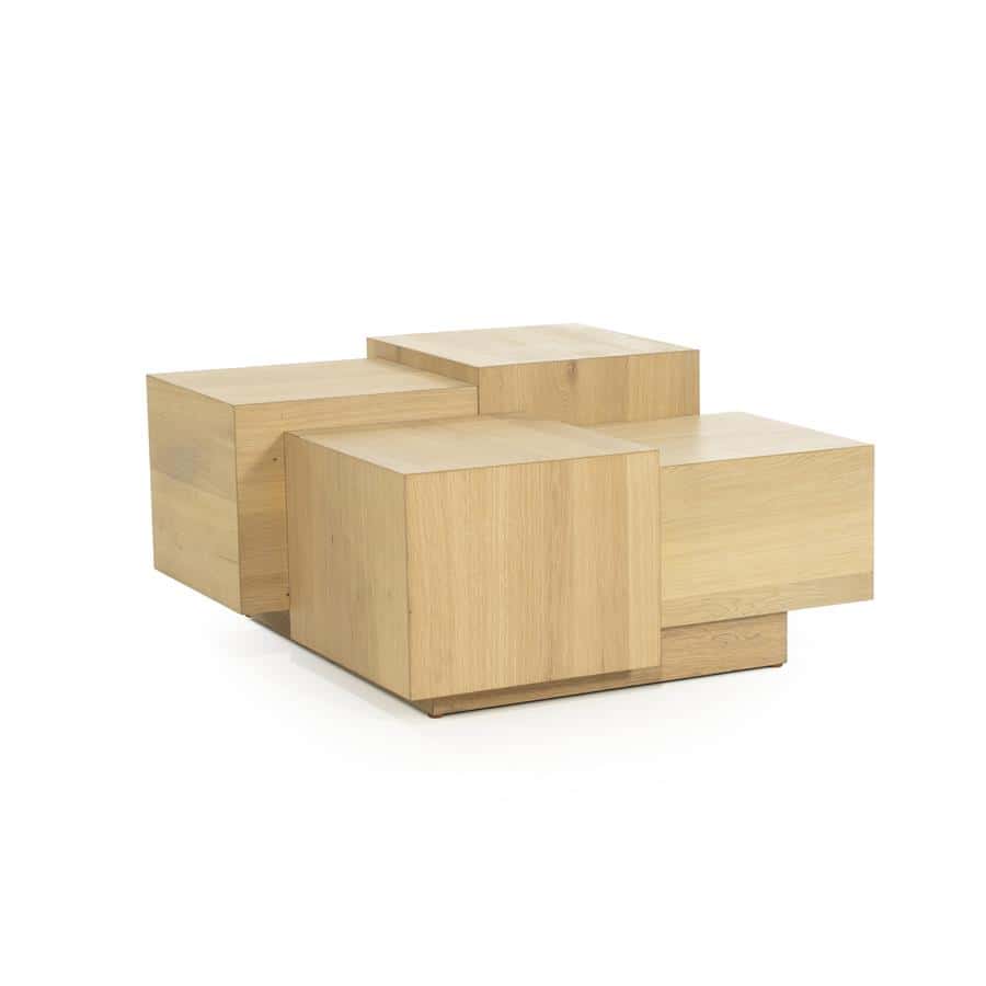 Salontafel Quinten vierkant - naturel