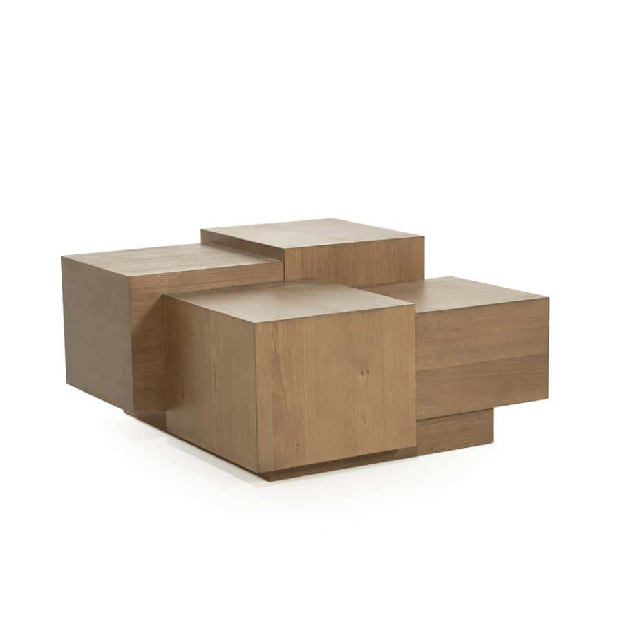 Salontafel Quinten vierkant - bruin