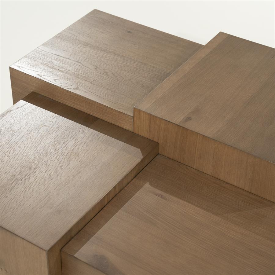 Salontafel Quinten vierkant - bruin