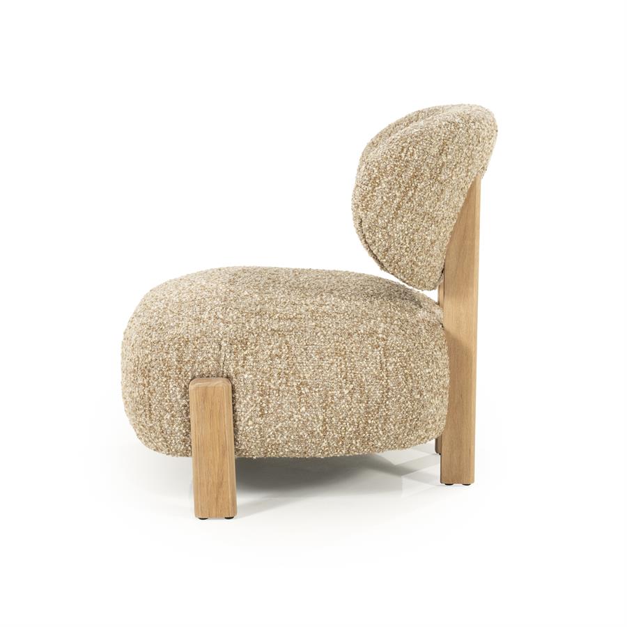 Fauteuil Reza naturel - taupe Bay