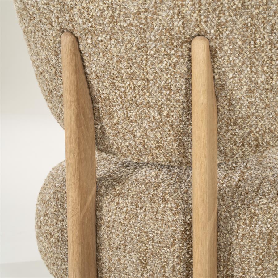 Fauteuil Reza naturel - taupe Bay