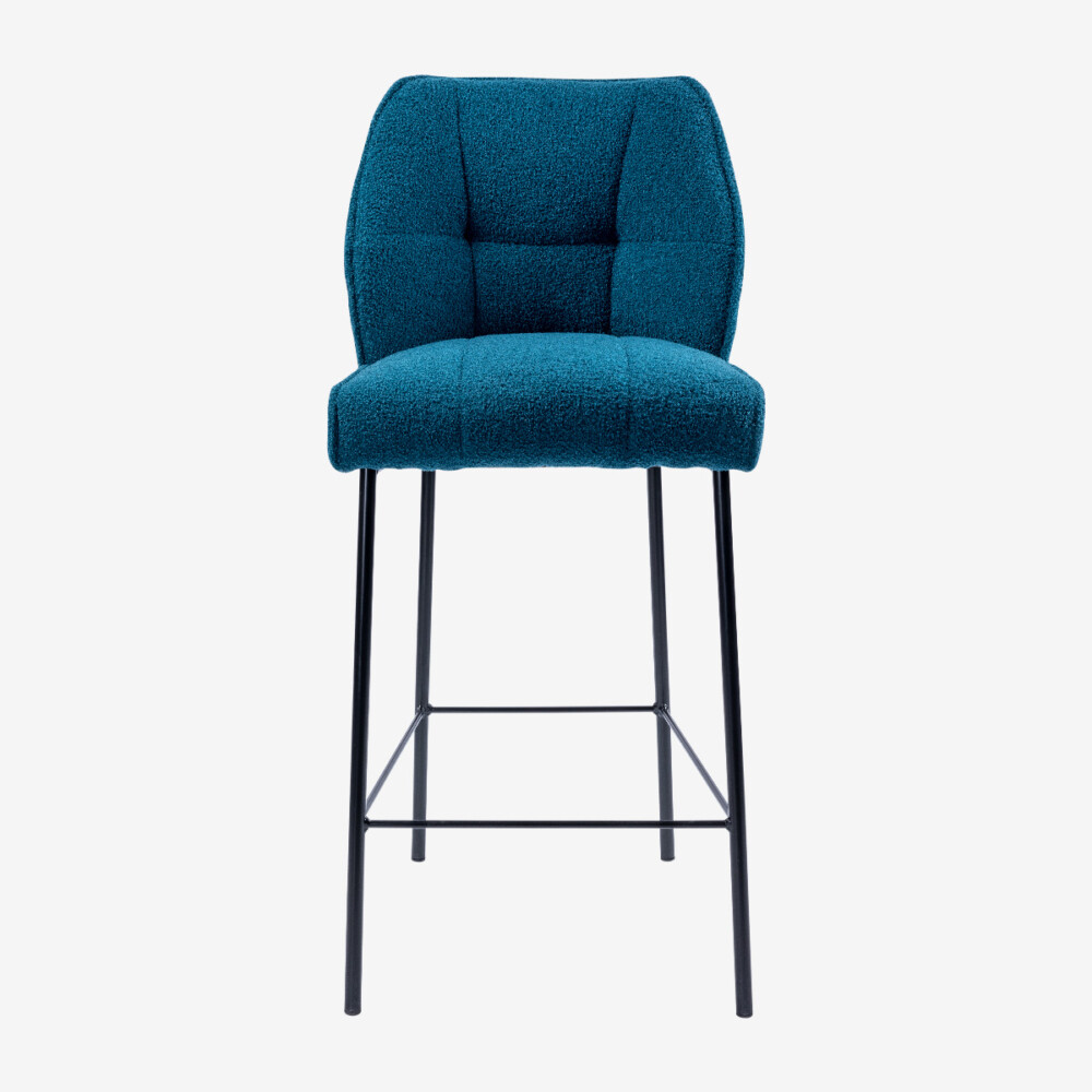 Barstoel Cookie van PMP furniture bij Mokana in Enschede in zachte blauwe Doodle stof