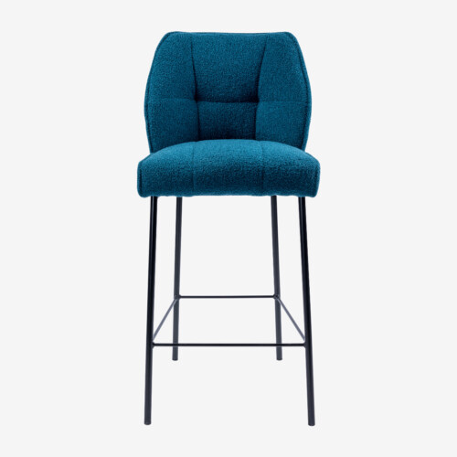 Barstoel Cookie van PMP furniture bij Mokana in Enschede in zachte blauwe Doodle stof