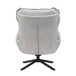 Zachte stoffen relaxstoel in modern design met draaibare basis, perfect voor comfortabele zithoeken en loungen.