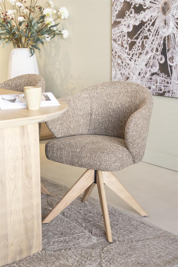 Stoel Connor naturel - bruin Donna