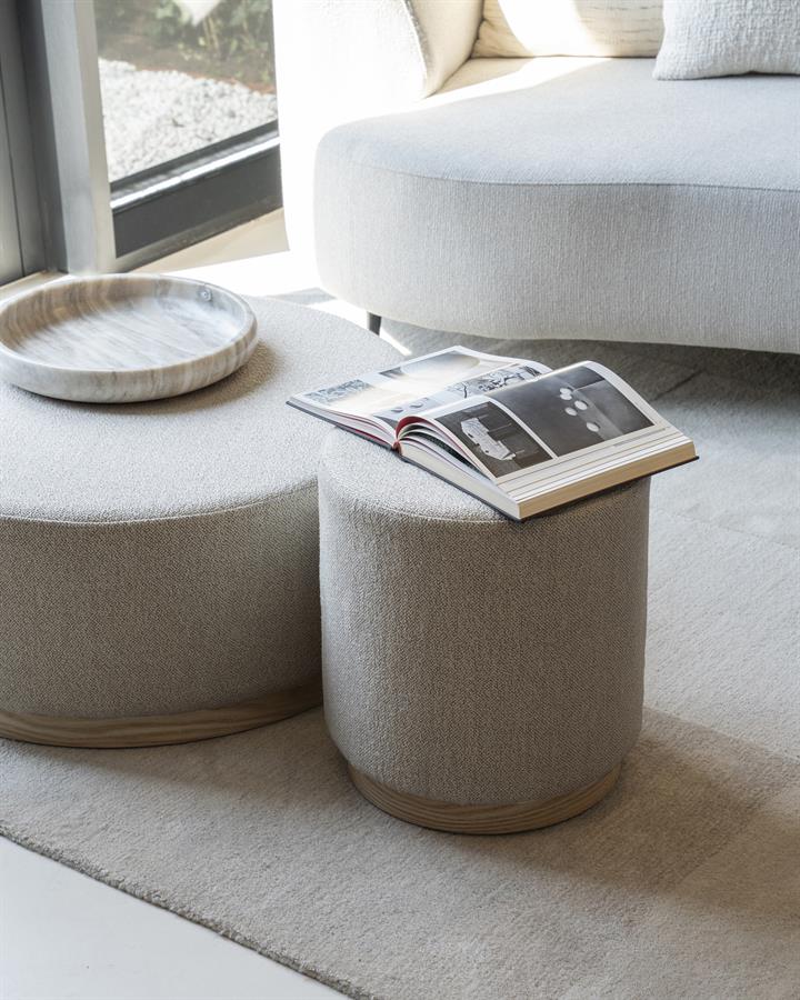 Poef Avah small - taupe Mantz