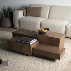 Salontafel Quinten rechthoekig - bruin