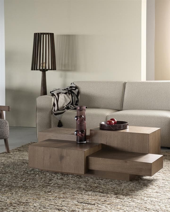 Salontafel Quinten rechthoekig - bruin