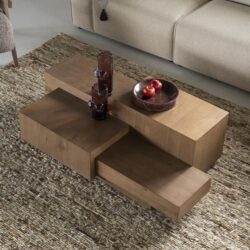 Salontafel Quinten rechthoekig - bruin