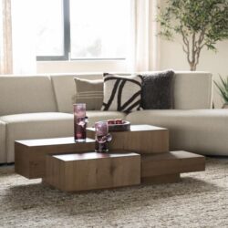 Salontafel Quinten rechthoekig - bruin