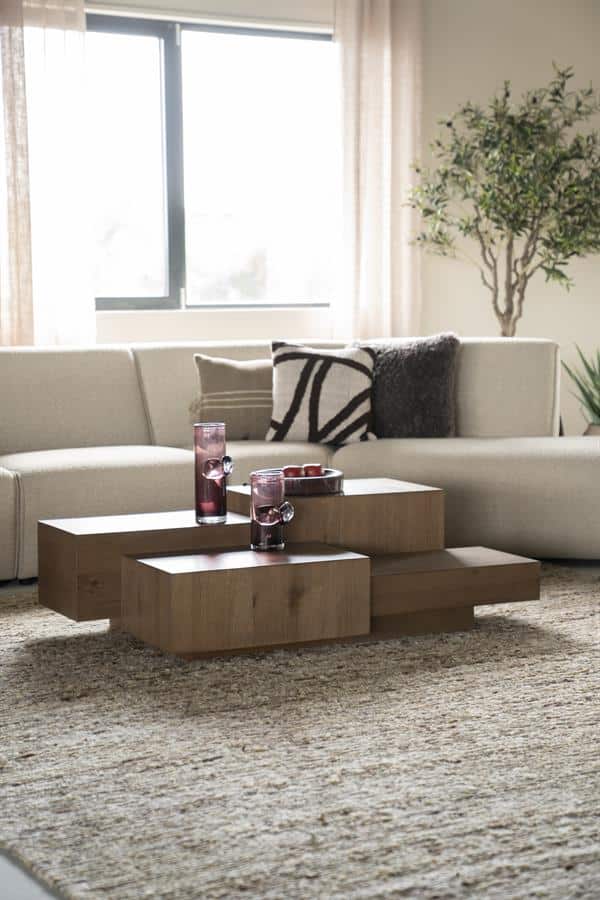 Salontafel Quinten rechthoekig - bruin