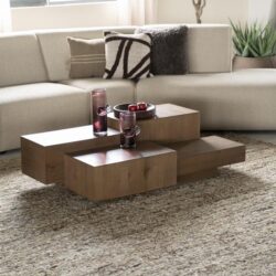 Salontafel Quinten rechthoekig - bruin