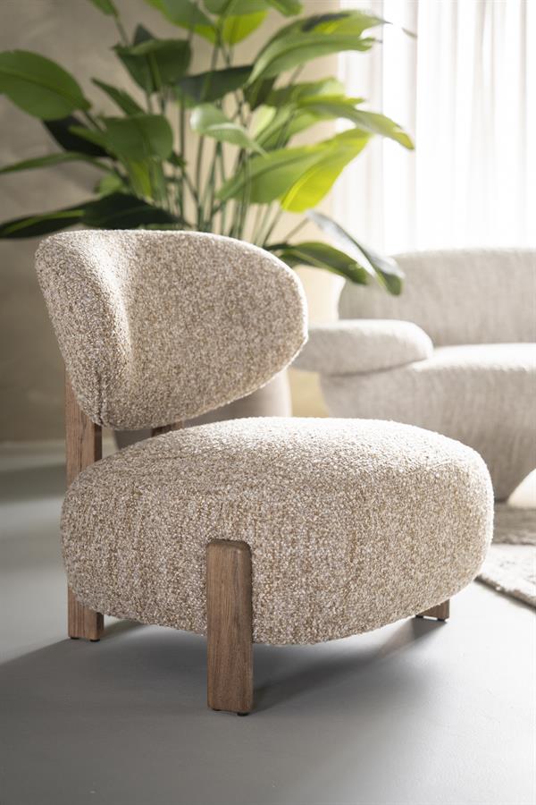 Fauteuil Reza bruin - taupe Bay