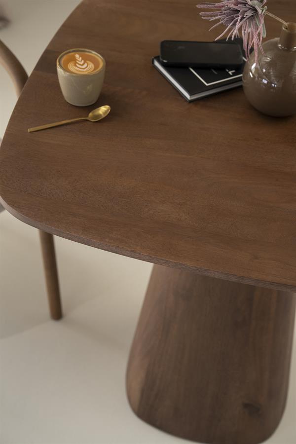 Eettafel Aron vierkant 80x80 - lichtbruin