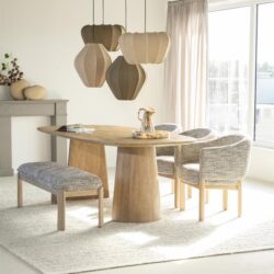 Eettafel Lune 240x105 cm - naturel