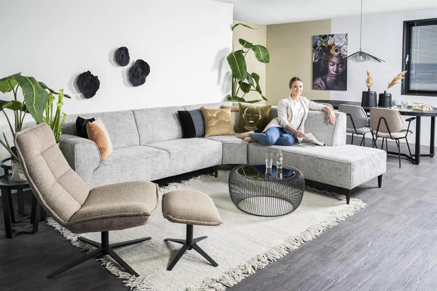 Stoel Lynn met arml - grijs fletcher