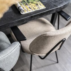 Stoel Lynn met arml - beige fletcher