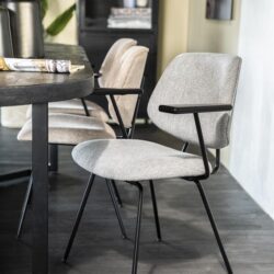 Stoel Lynn met arml - grijs fletcher