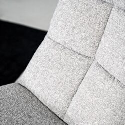 Fauteuil Marcus met voetenbank- licht grijs Baquer