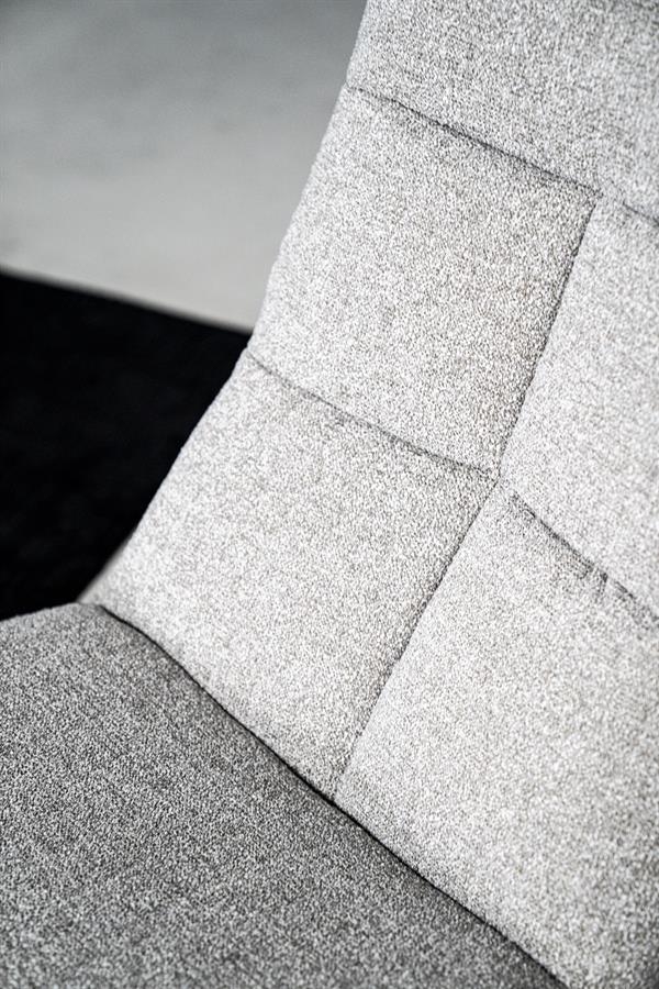 Fauteuil Marcus met voetenbank- licht grijs Baquer