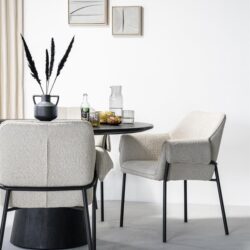 Eettafel Aron rond 130 - zwart