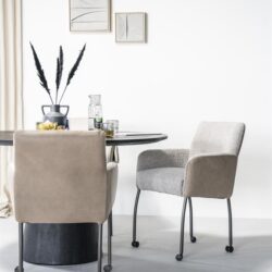 Eettafel Aron rond 130 - zwart