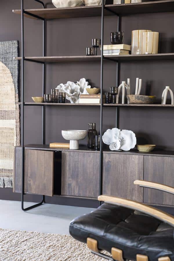 Wandkast James 4drs. - bruin