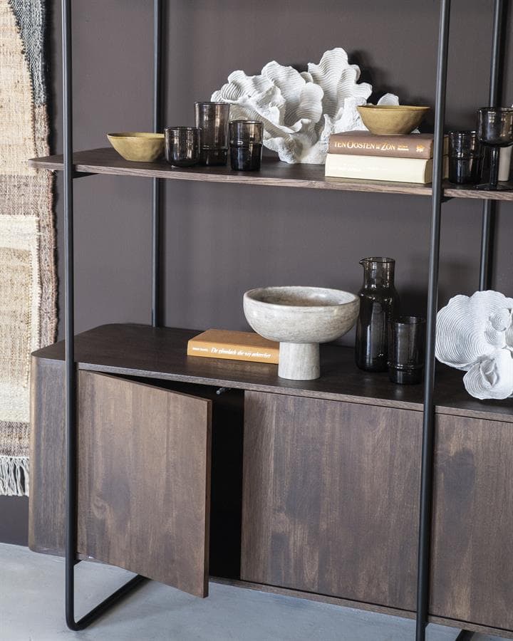 Wandkast James 4drs. - bruin