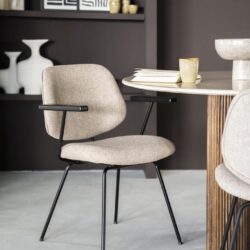 Stoel Lynn met arml - roze fletcher